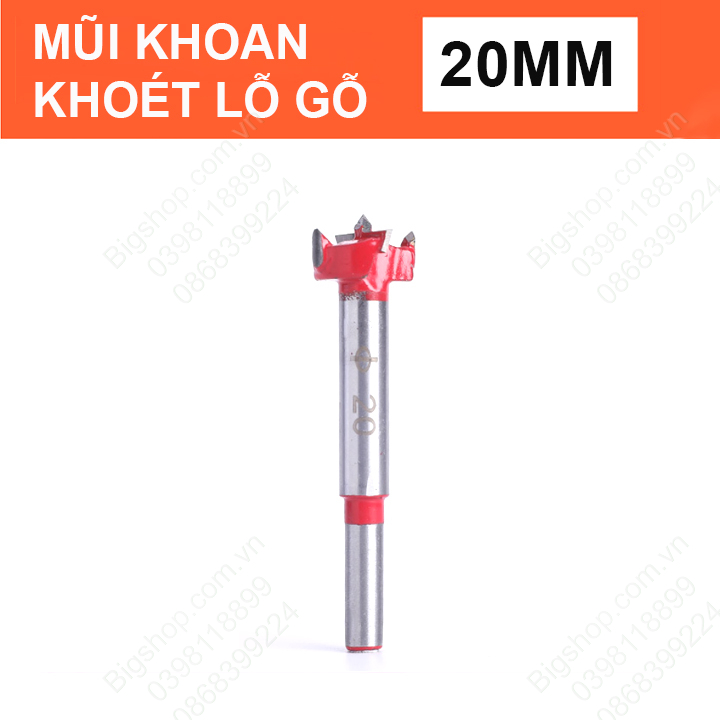 Mũi khoan khoét lỗ gỗ, loại tốt 4 cạnh, có nhiều kích thước cho khách lựa chọn