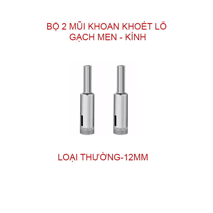 Bộ 2 mũi khoan khoét lỗ gạch men, kính, gốm sứ đa năng