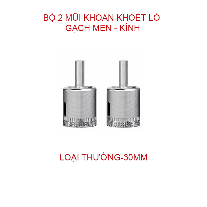 Bộ 2 mũi khoan khoét lỗ gạch men, kính, gốm sứ đa năng