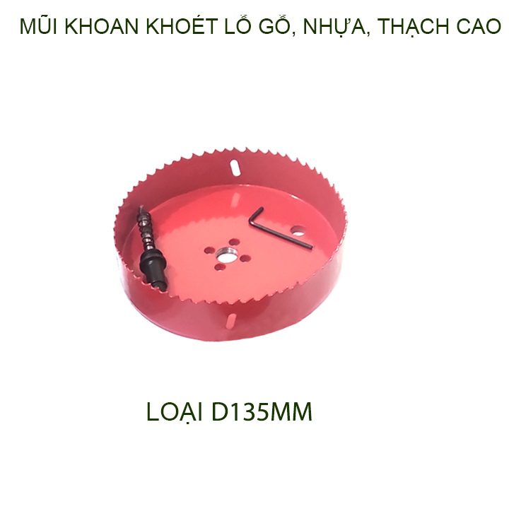 Mũi khoan khoét lỗ gỗ, nhựa, thạch cao đường kính D65-140mm