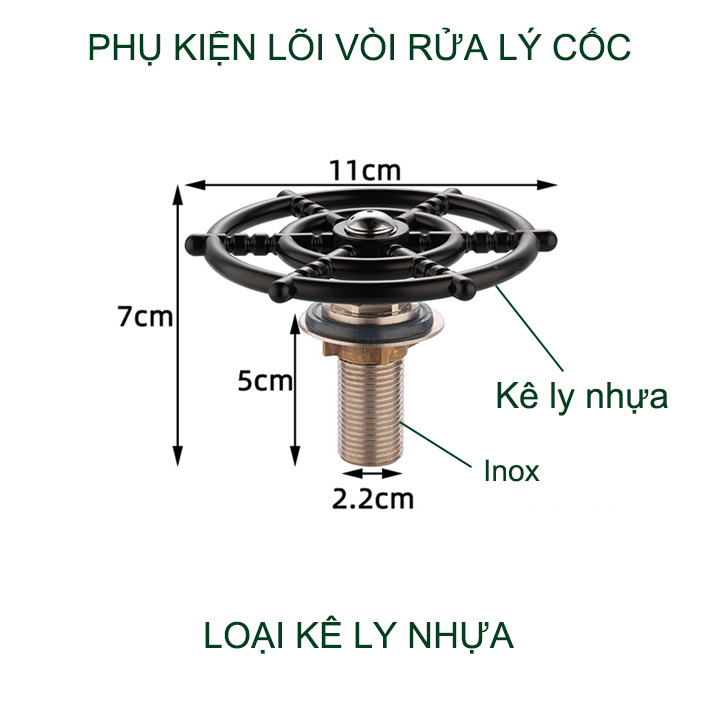 Phụ kiện đầu vòi rửa cốc ly thông minh, đỡ ly bằng inox đệm cao su hoặc nhựa tùy chọn