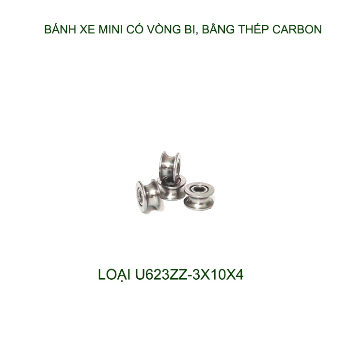 Bộ 10 cái vòng bi mini có rãnh UV623-604 bằng thép carbon, dùng dẫn hướng, bánh xe các loại