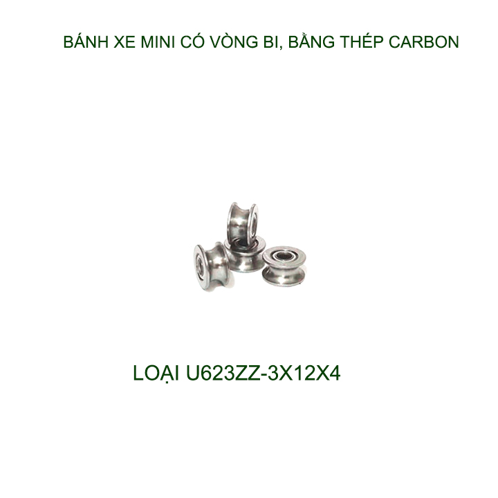 Bộ 10 cái vòng bi mini có rãnh UV623-604 bằng thép carbon, dùng dẫn hướng, bánh xe các loại