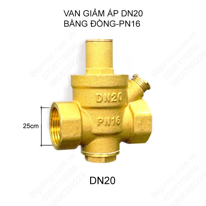 Van điều chỉnh giảm áp suất nước DN15, DN20, DN25 tùy chọn