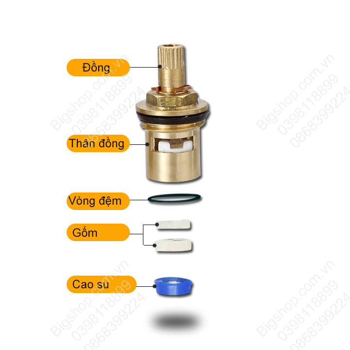 Vòi nước lạnh 2 đầu ra gắn tường bằng inox 304, đường kính ren và ra 21mm, ren ngoài