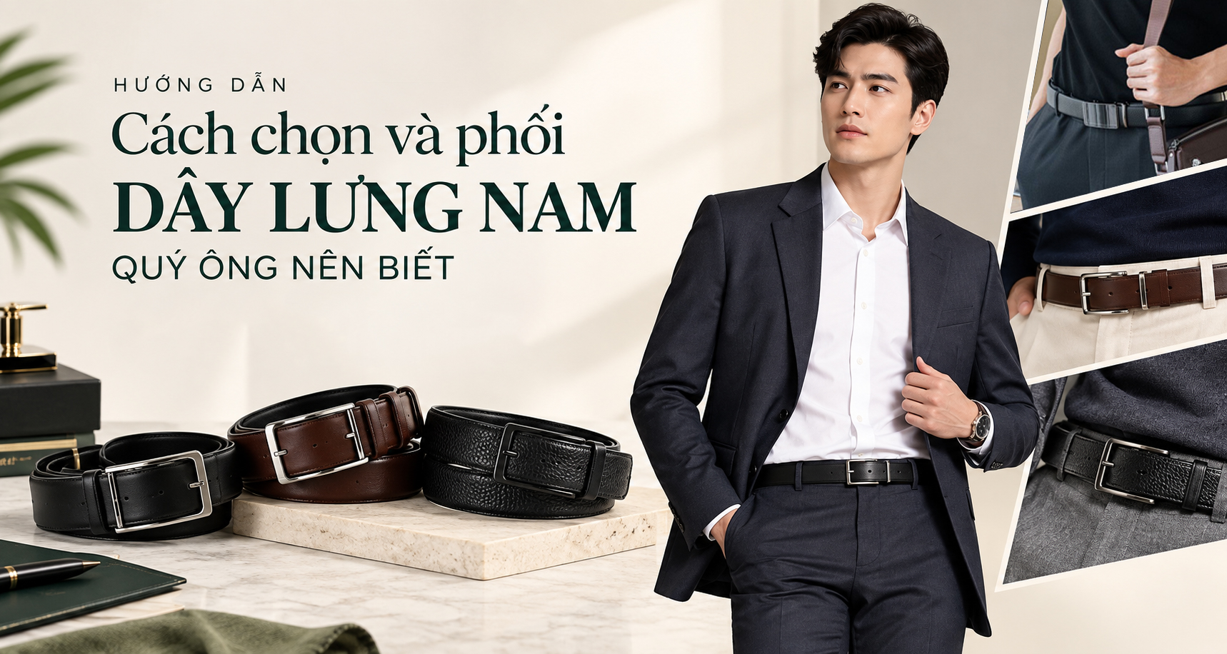 Hướng dẫn cách chọn và phối dây lưng nam quý ông nên biết