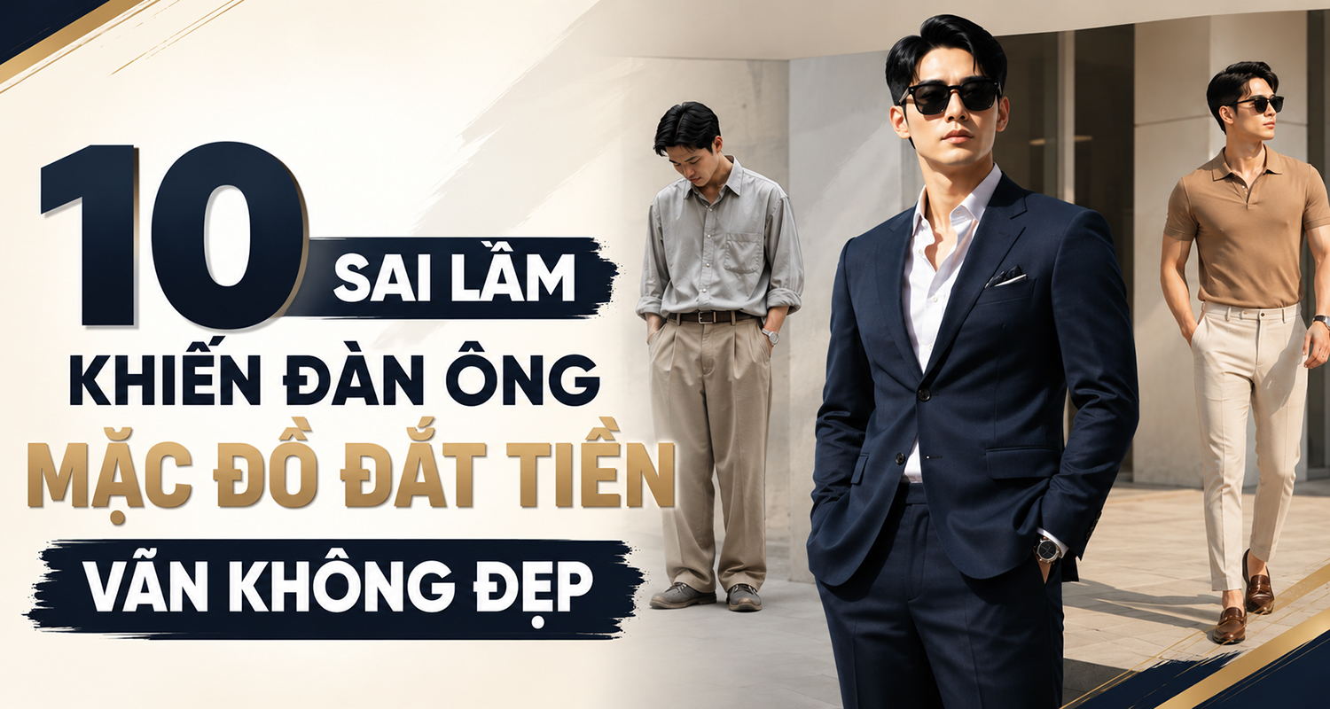 10 sai lầm khiến đàn ông mặc đồ đắt tiền vẫn không đẹp