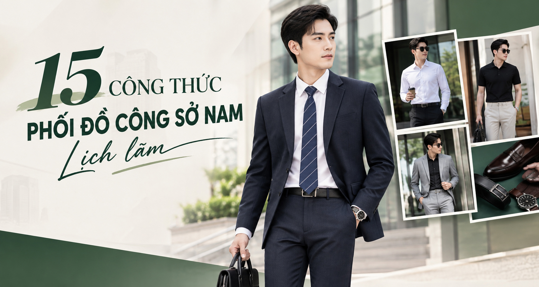 15 Công thức phối đồ công sở nam lịch lãm