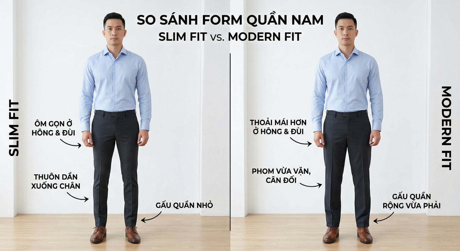 MODERN FIT – BƯỚC TIẾN MỚI TRONG THIẾT KẾ QUẦN NAM MASCULINE
