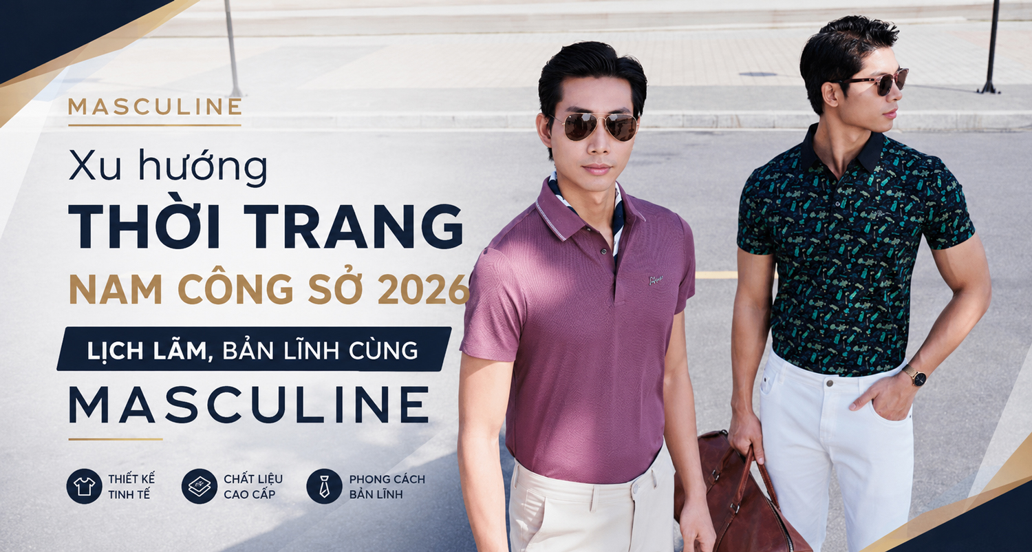 Xu hướng thời trang nam công sở 2026 – Lịch lãm, bản lĩnh cùng Masculine