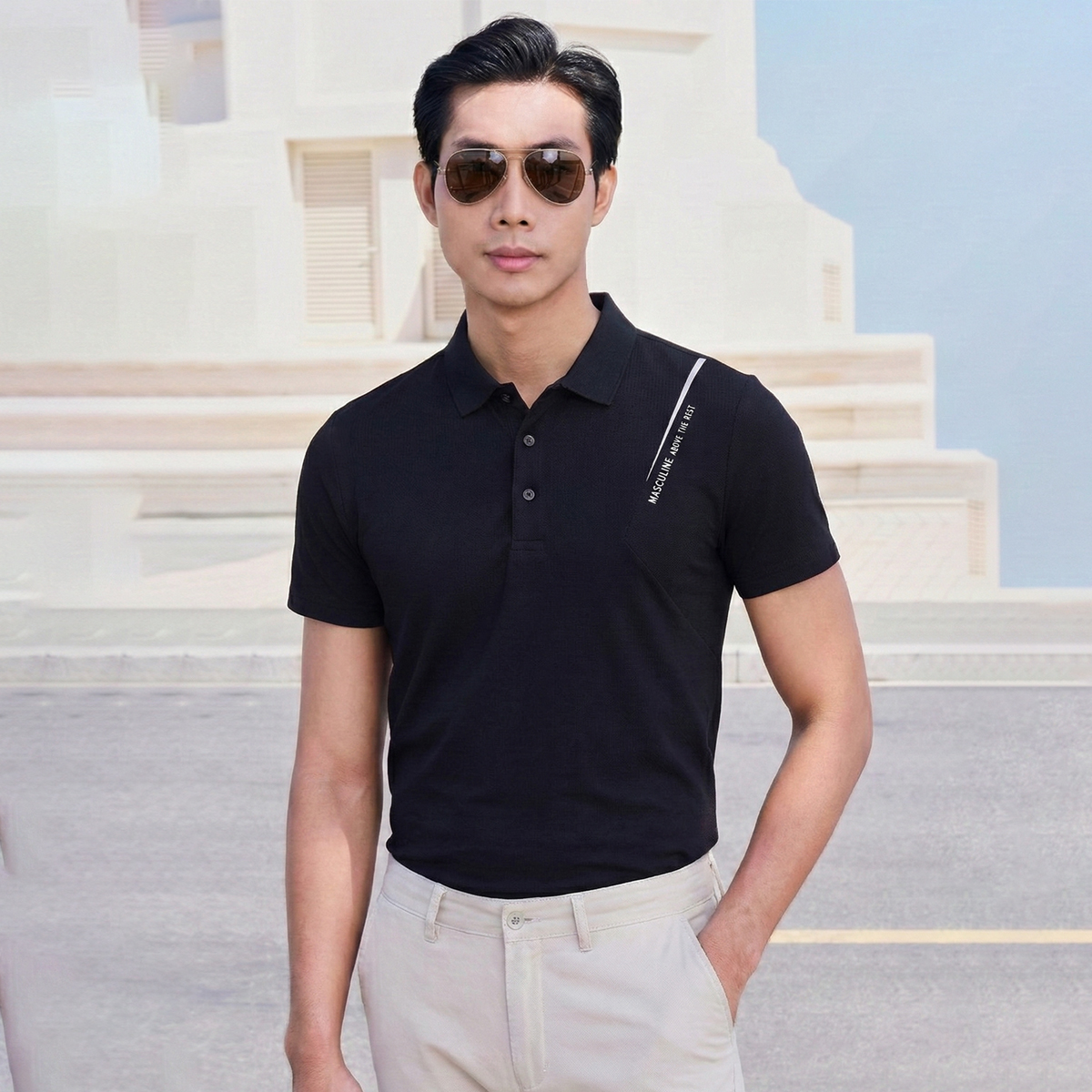 Áo Polo Nam Tơ Tằm Masculine Regularfit APD600