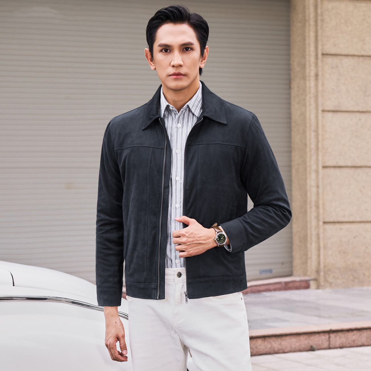 Áo Khoác Da Lộn Nam Masculine Regularfit AKL601