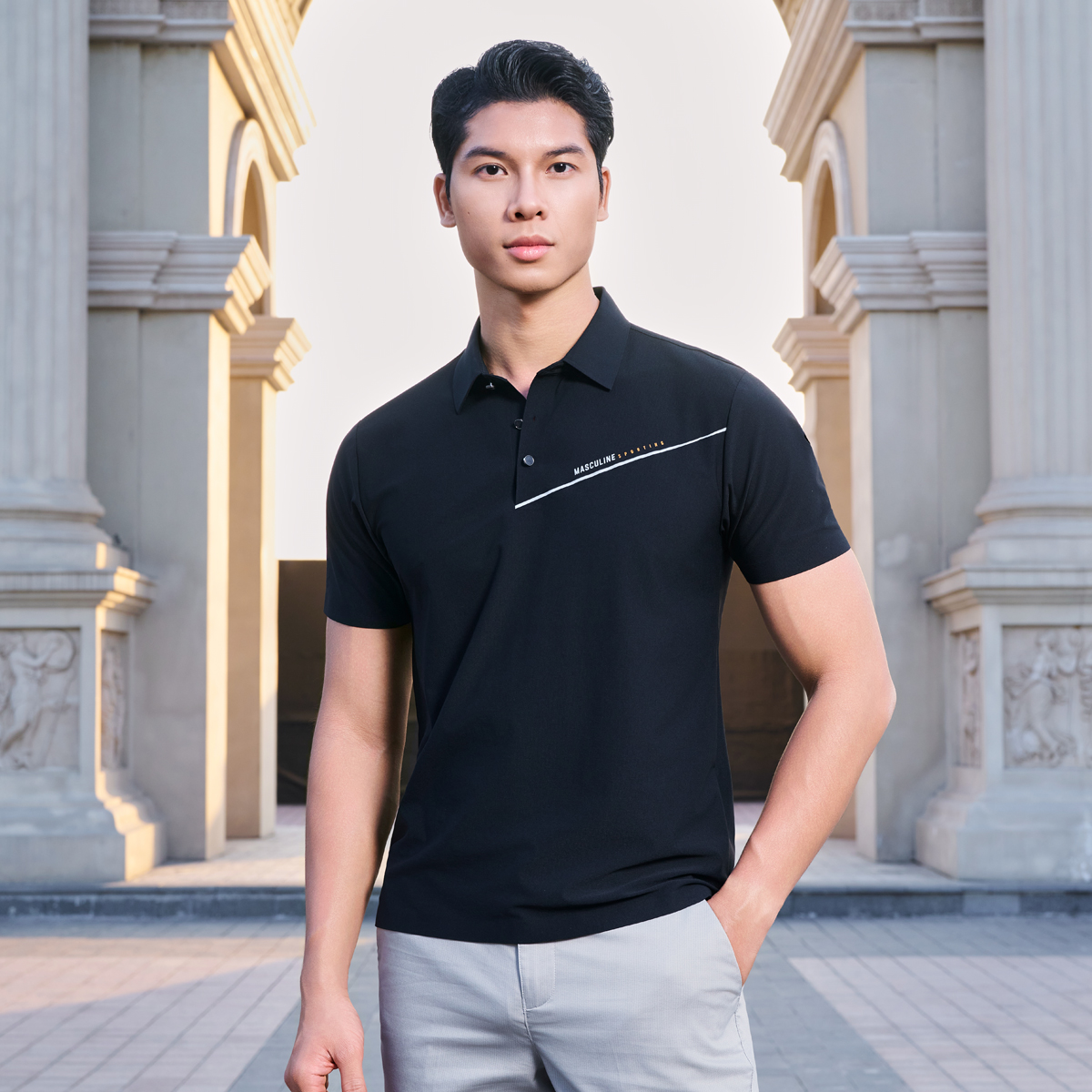Áo Polo Nam Tơ Tằm Masculine Slimfit APD601