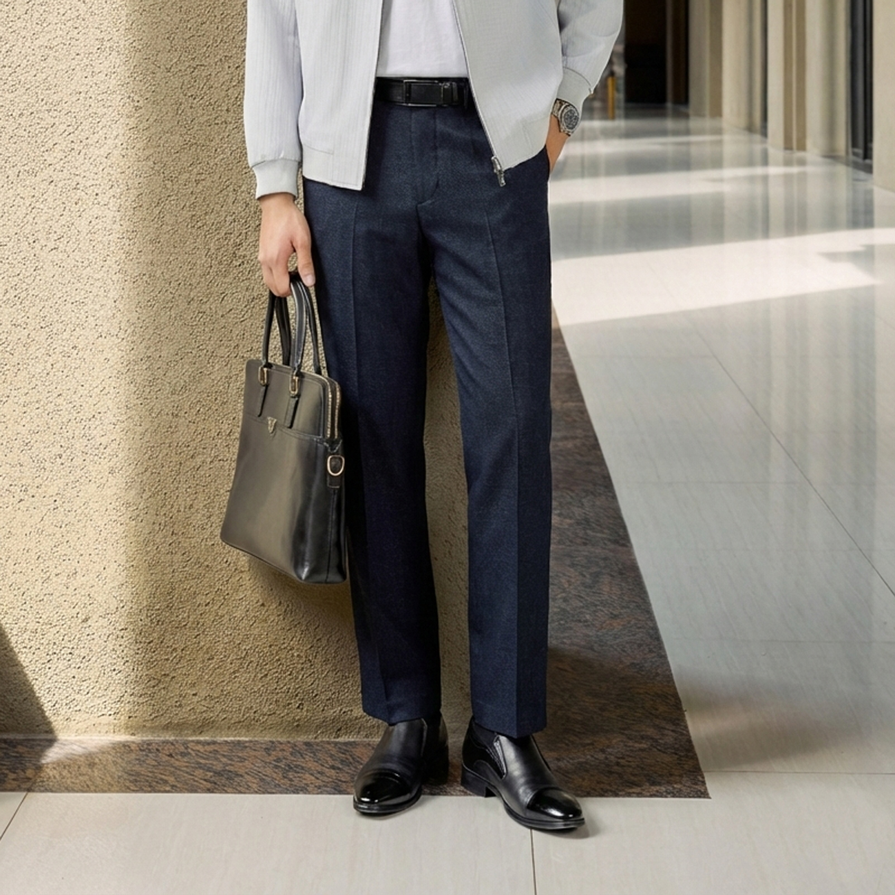 Quần Âu Nam Trung Tuổi Không Ly Masculine Regular MKL600