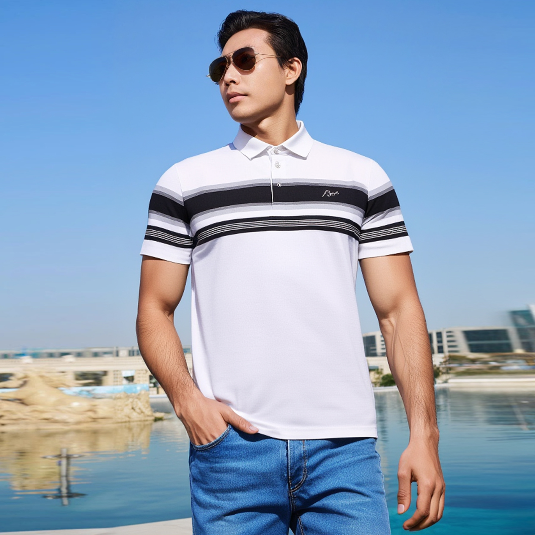 Áo Polo Nam Tơ Tằm Masculine Regularfit APL616