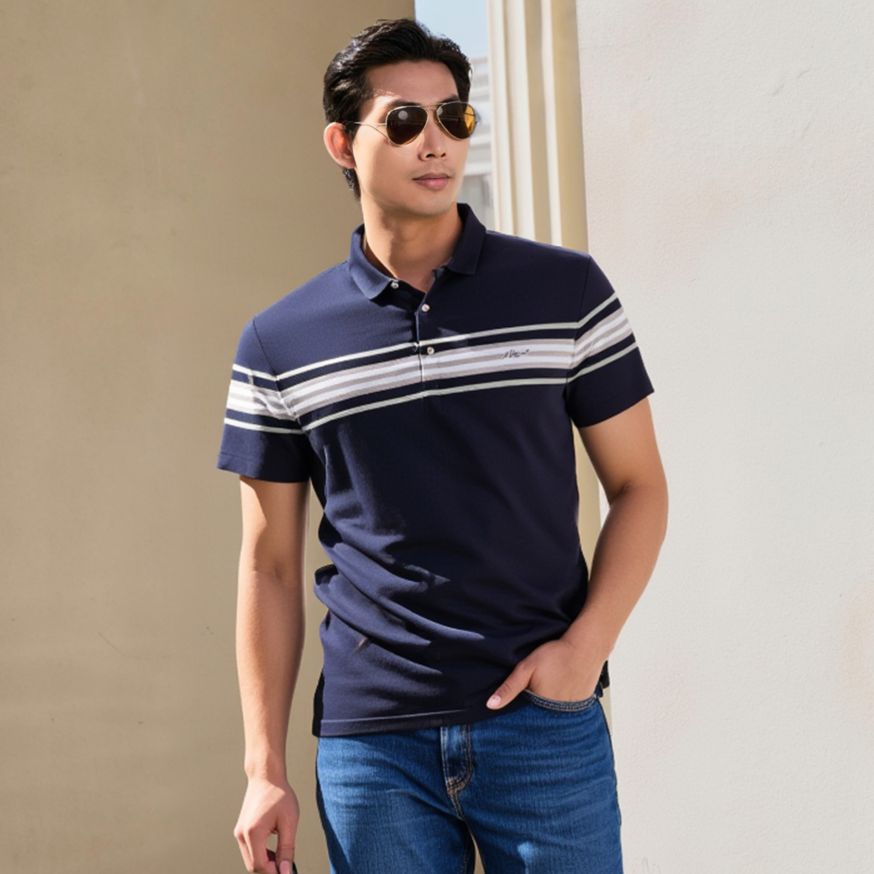 Áo Polo Nam Tơ Tằm Masculine Regularfit APL612