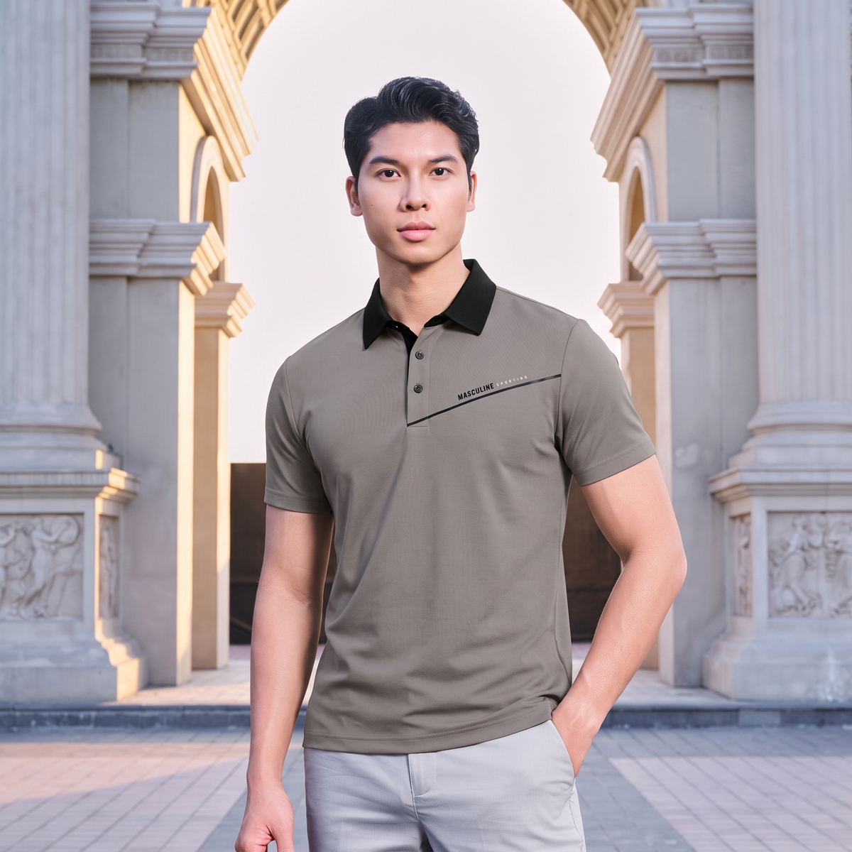 Áo Polo Nam Tơ Tằm Masculine Slimfit APD601