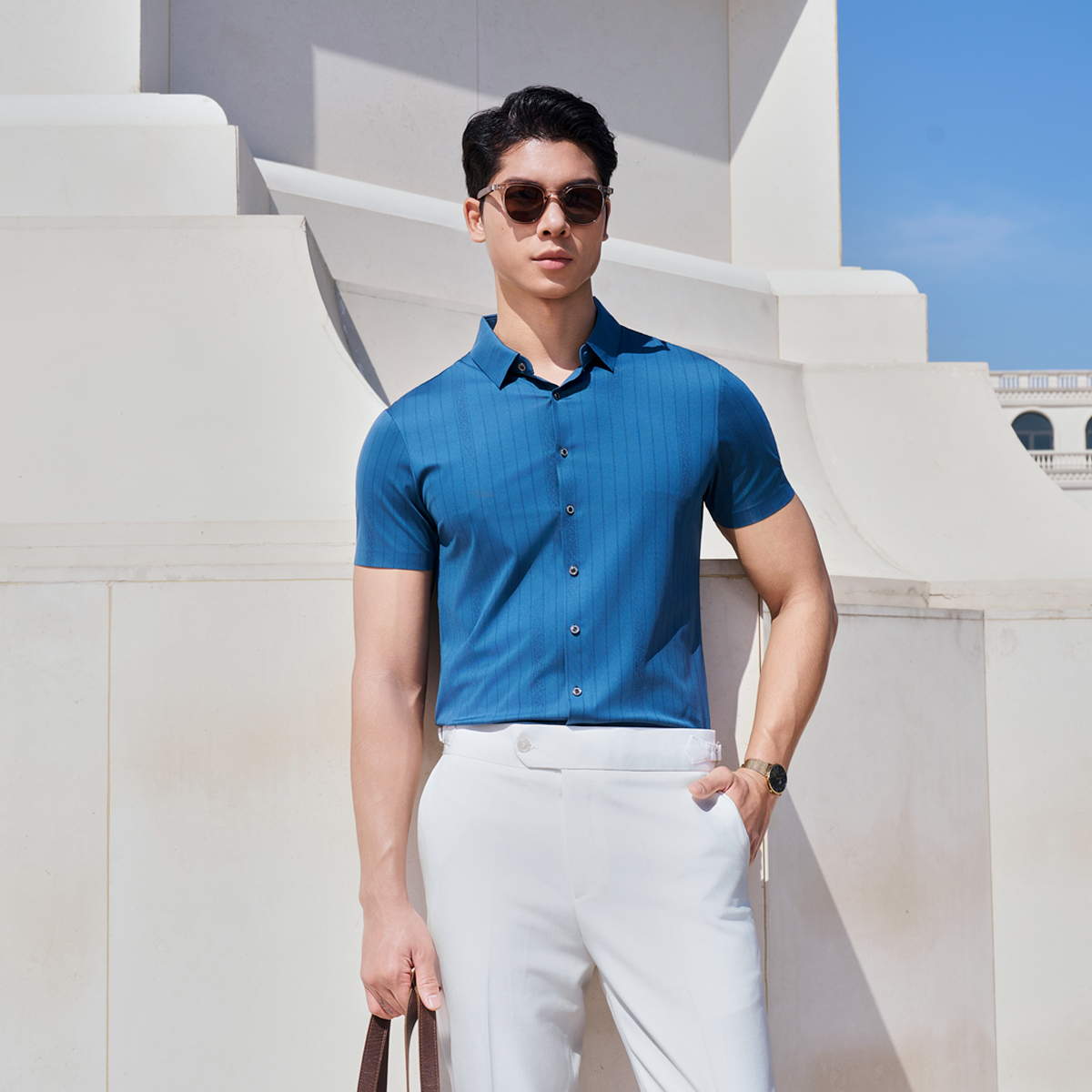 Áo Sơ Mi Nam Tơ Tằm Masculine Regularfit ASM601