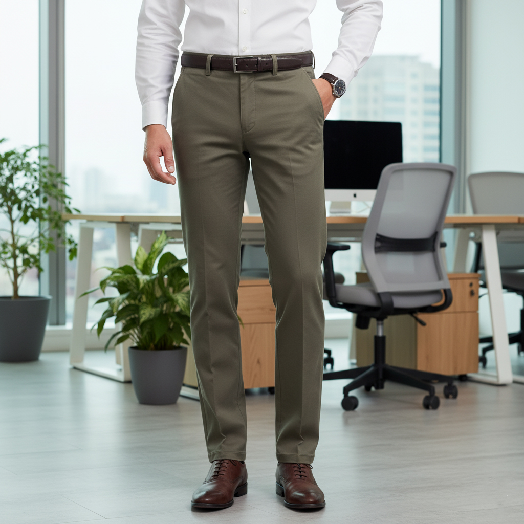 Quần Kaki Nam Không Ly Masculine Regularfit K23.1