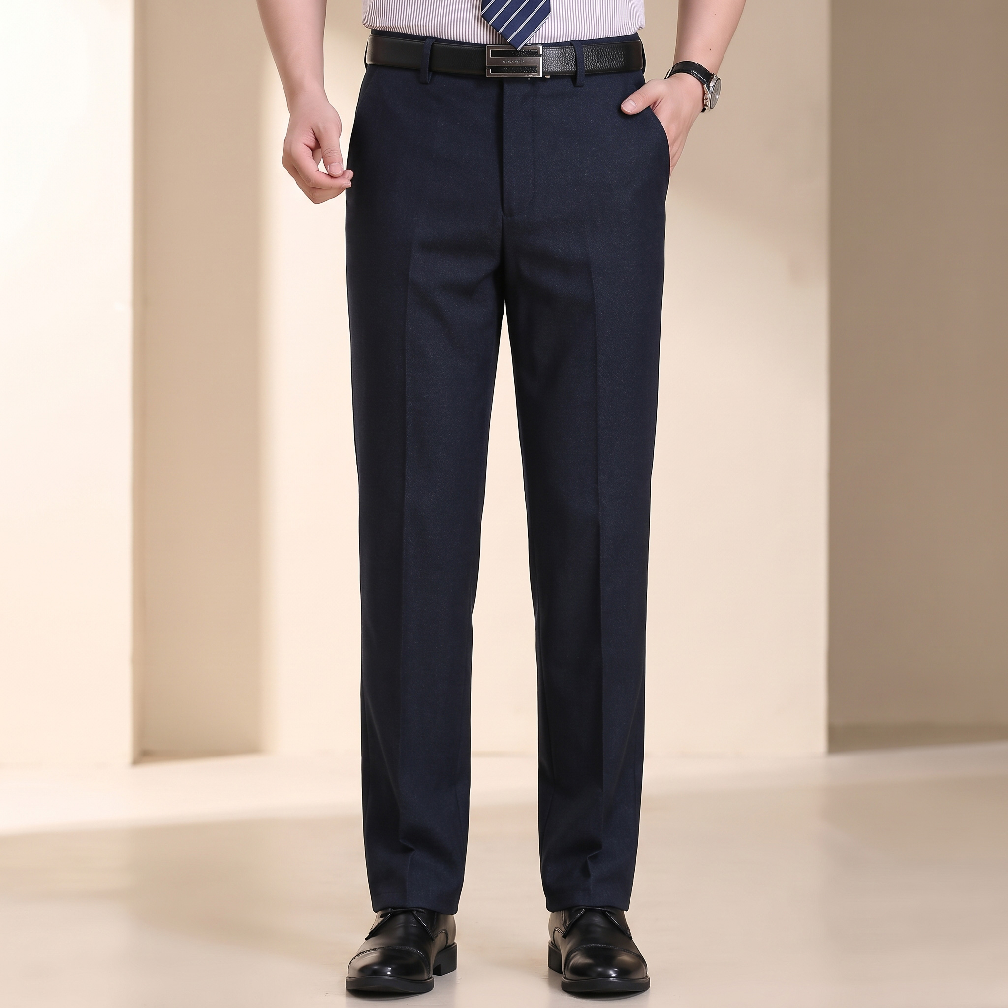 Quần Âu Nam Trung Tuổi Không Ly Masculine Regular MKL601