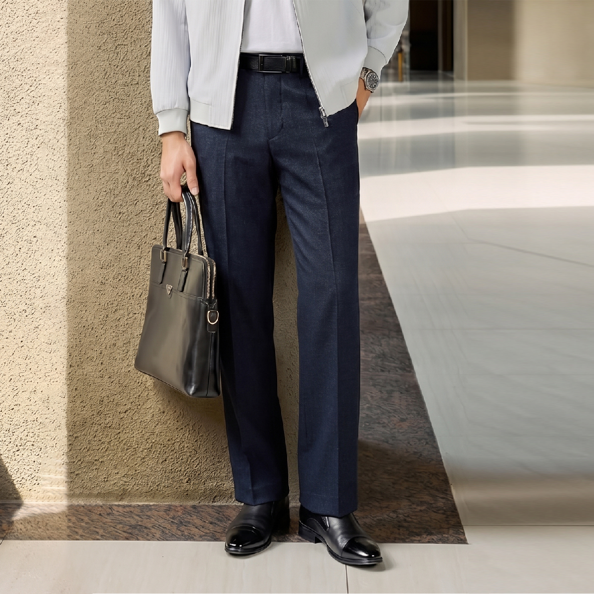 Quần Âu Nam Trung Tuổi Không Ly Masculine Regular MKL601