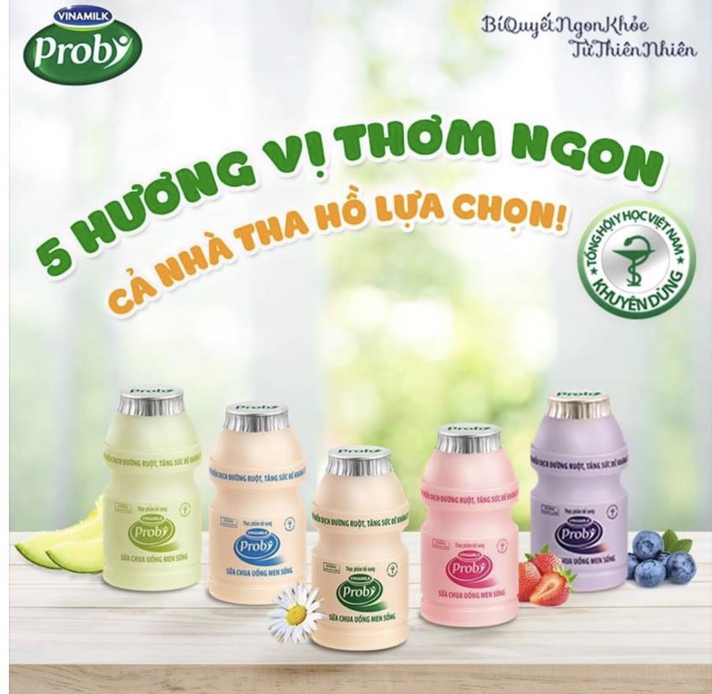 Sữa chua uống Probi có đường Vinamilk 130ml Siêu thị tự chọn Sun H Mart