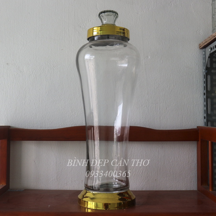 Bình thủy tinh 5 lít có vòi giá rẻ ngâm rượu sâm (5l)