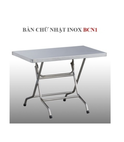 Bàn chữ nhật inox Hwata BCN1 304 60x100