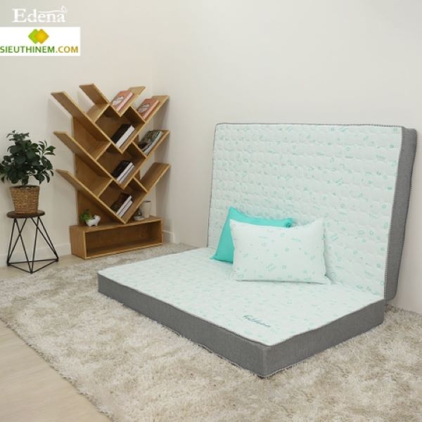  Nệm bông ép cao cấp gấp 2 Edena nguyên khối, tiện lợi