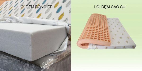 Tìm hiểu khái niệm để so sánh nệm cao su non và nệm bông ép​