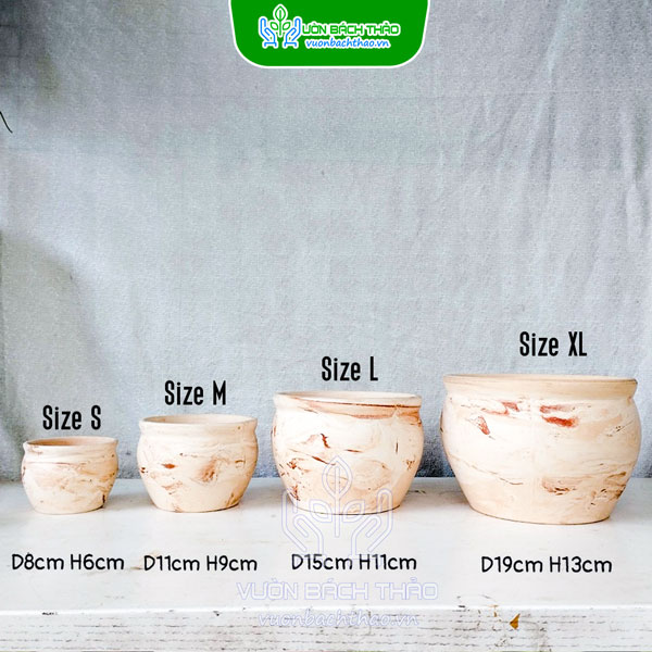 Chậu Đất Nung Dạng Lu Trồng Cây