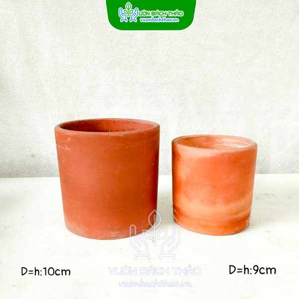 Chậu Đất Nung Trụ Tròn Trồng Cây