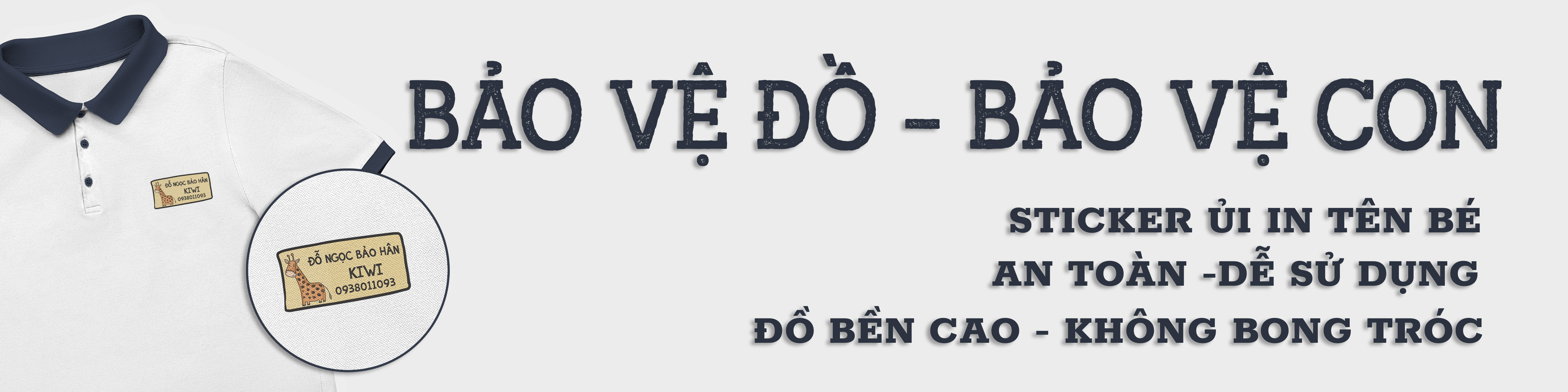 Sticker Ủi - Quần Áo, Chăn Gối, Balo