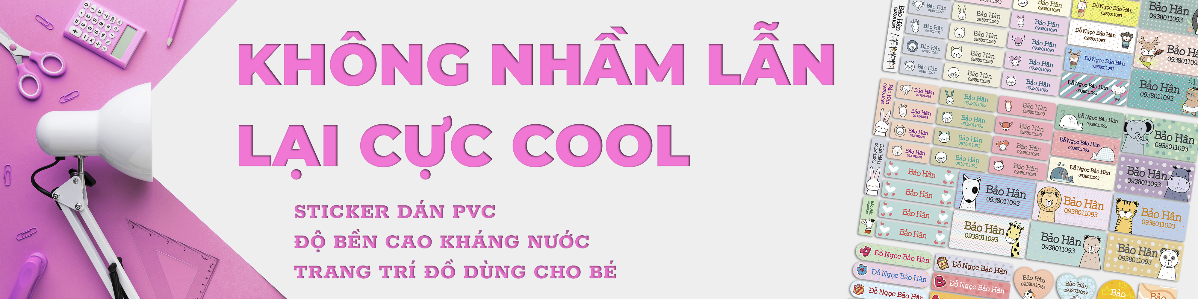 Sticker Dán - Trang trí đồ dùng cho bé