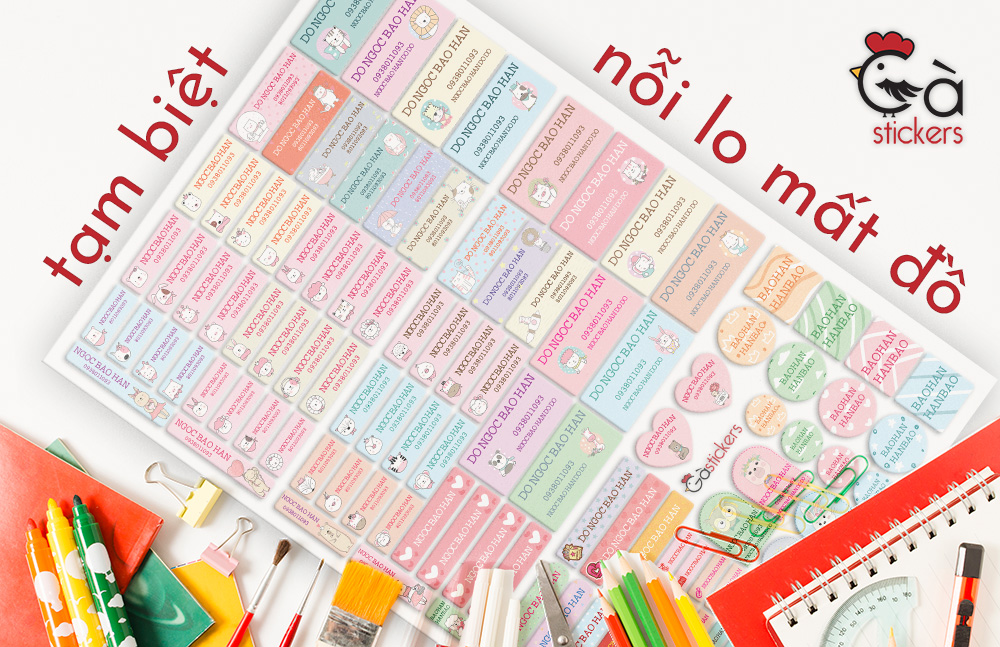 Sticker Dán PVC Kháng Nước Siêu Bền