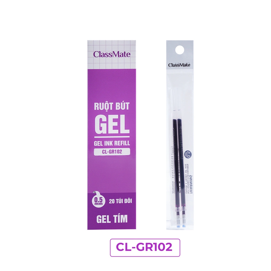 RUỘT GEL ĐÔI 0.5 CL-GR102 TÍM (2 CÁI/TÚI)