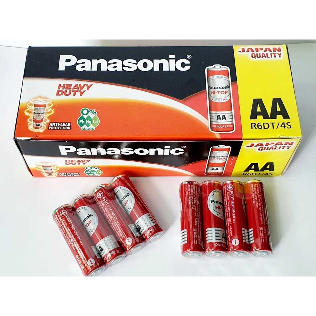 Pin tiểu Panasonic AA R6DT/4s màu đỏ