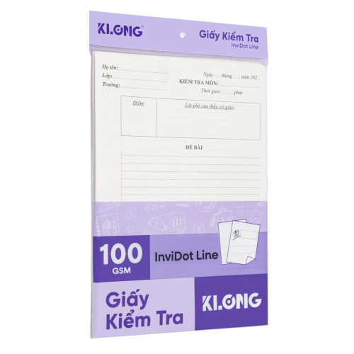 Giấy kt invidot line cấp 2,3 b5 20 tờ kép Klong