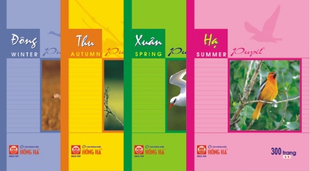 Vở kẻ ngang 300 trang bốn mùa Hồng Hà