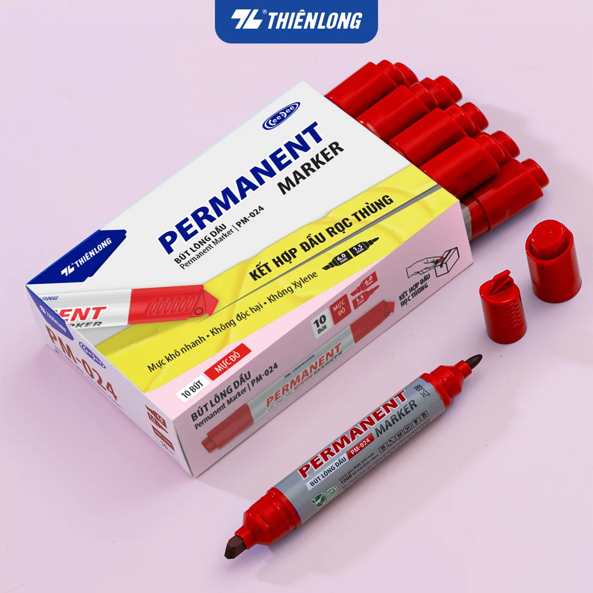 Bút lông dầu rọc thùng PM-024 đỏ H10/T720