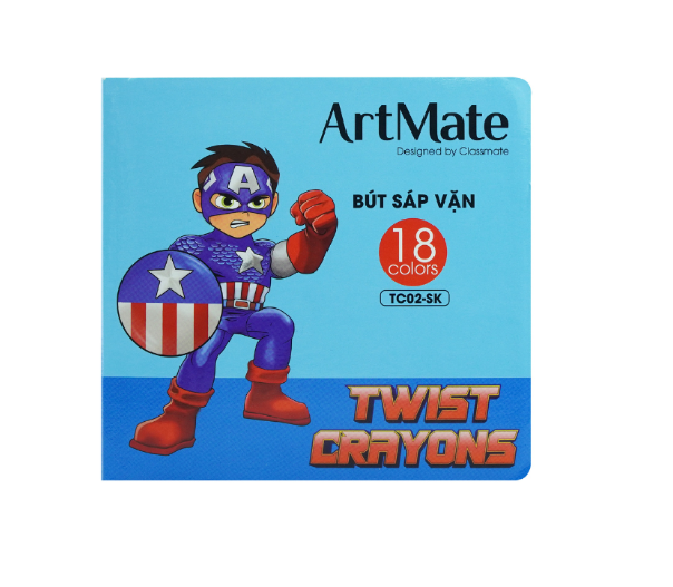 Bút sáp vặn 18 màu TC02-SK