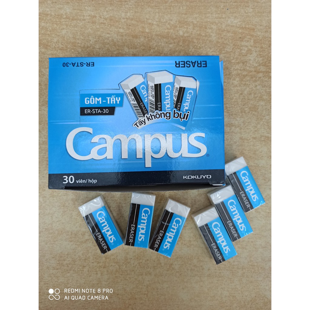 Tẩy campus Standard màu trắng 30 viên
