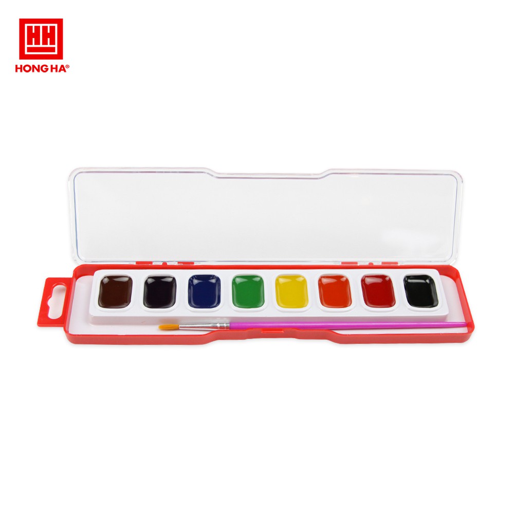 Màu nước 8 màu Hồng Hà