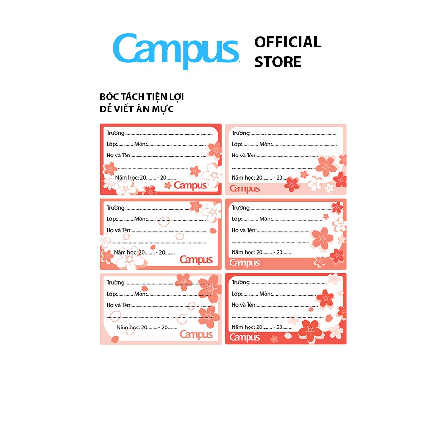 Nhãn vở Campus Sakura