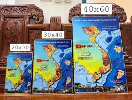 BẢN ĐỒ VIỆT NAM TRÁNG GƯƠNG (30x40)