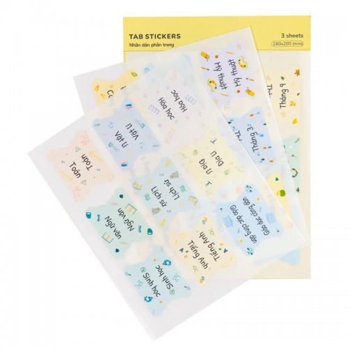 Bộ dán nhãn học tập Study Sticker KLONG (QUYỂN)