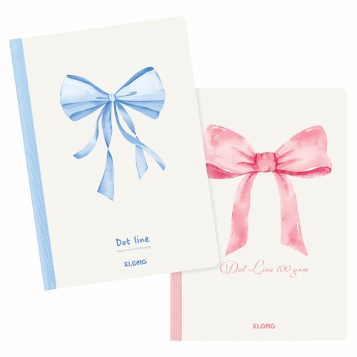 Vở kẻ ngang chấm may dán gáy Pastel Coquette B5 80 trang 100/76