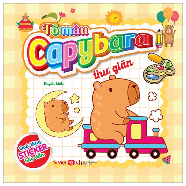 Tô màu capybara thư giãn