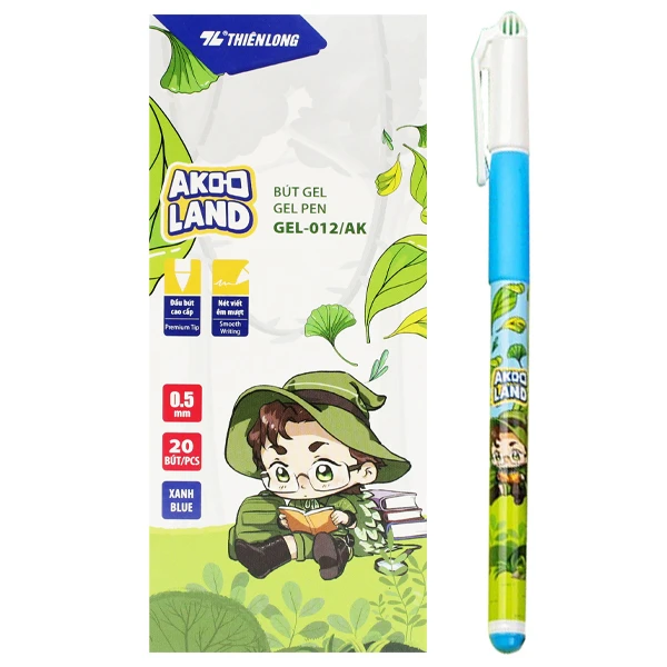 Bút gel Gel-012/AK xanh hộp 20