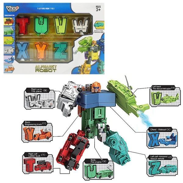 Đồ chơi lắp ráp Robot chữ từ N đến S